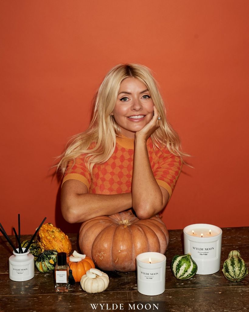 Holly Willoughby with products from Wylde Moon