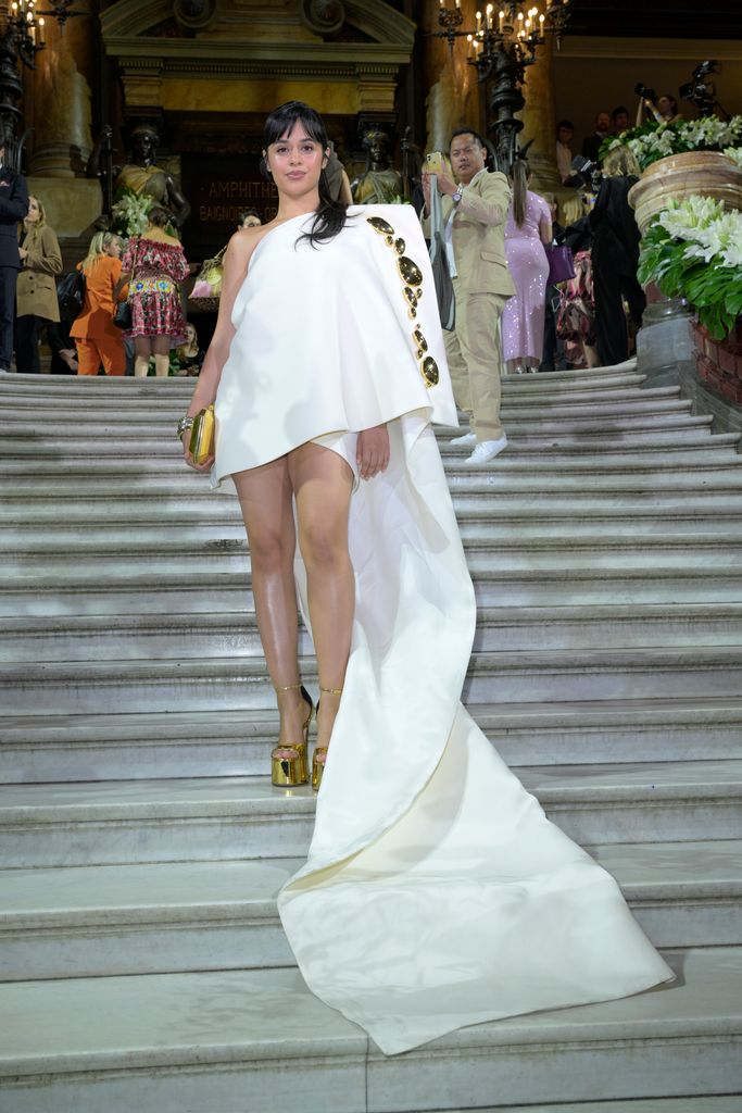 Camila Cabello attends the Stephane Rolland Haute Couture Fall/Winter 2023/2024 show as part of Paris Fashion Week at Opera Garnier on July 04, 2023 in Paris, France. (Photo by Kristy Sparow/Getty Images)