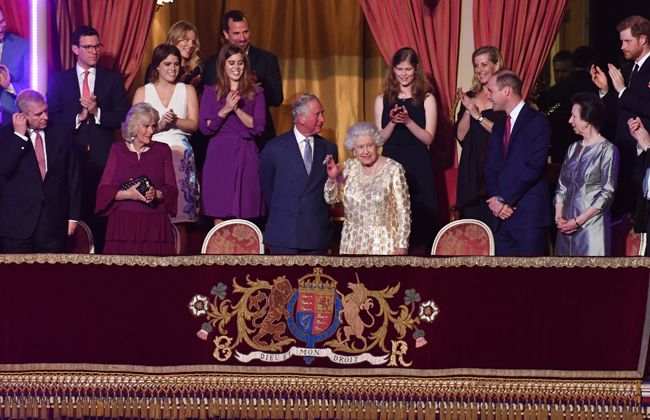 royals celebrate the queen birthday party