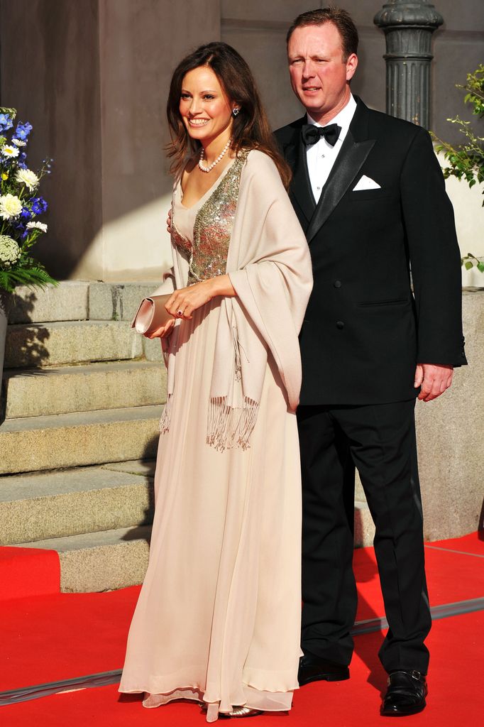 Prince Gustav and Princess Carina attend the Government Pre-Wedding Dinner for Crown Princess Victoria of Sweden and Daniel Westling in June 2010 in Stockholm, Sweden