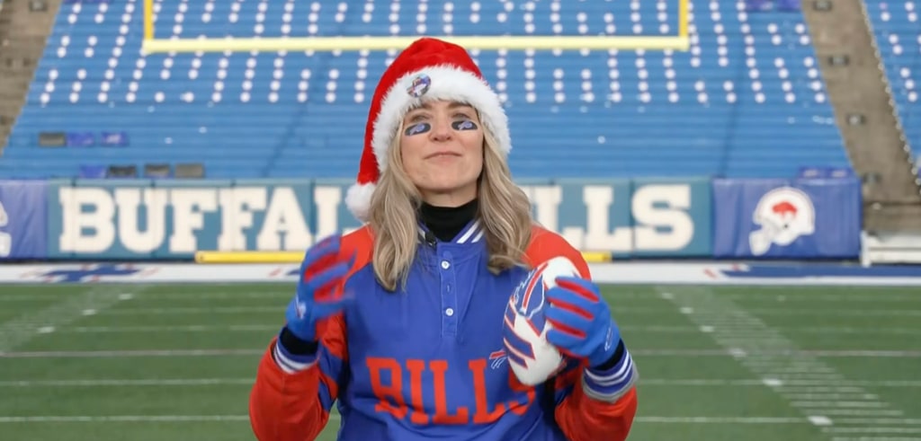 Quinn Daly in football stadium