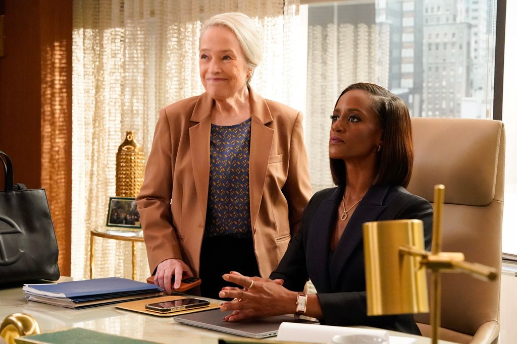 Kathy Bates as Madeline Matlock and Skye P. Marshall as Olympia Lawrence in Matlock 