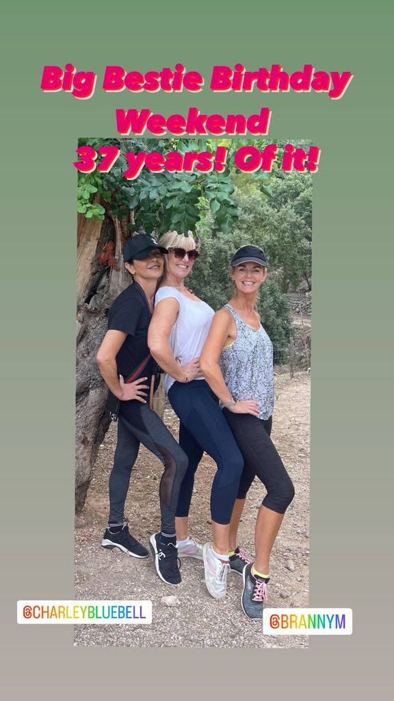 Catherine Zeta-Jones shares a glimpse of her hike with friends on Instagram