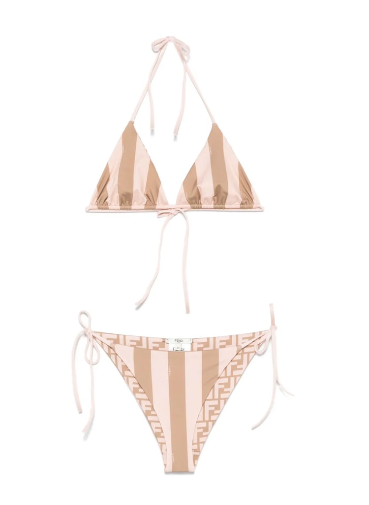 fendi striped bikini