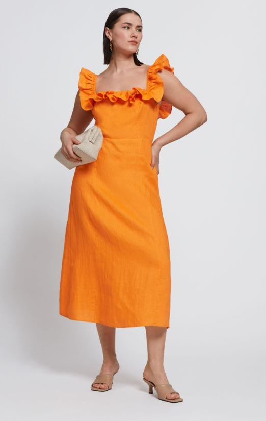 and other stories orange dress 