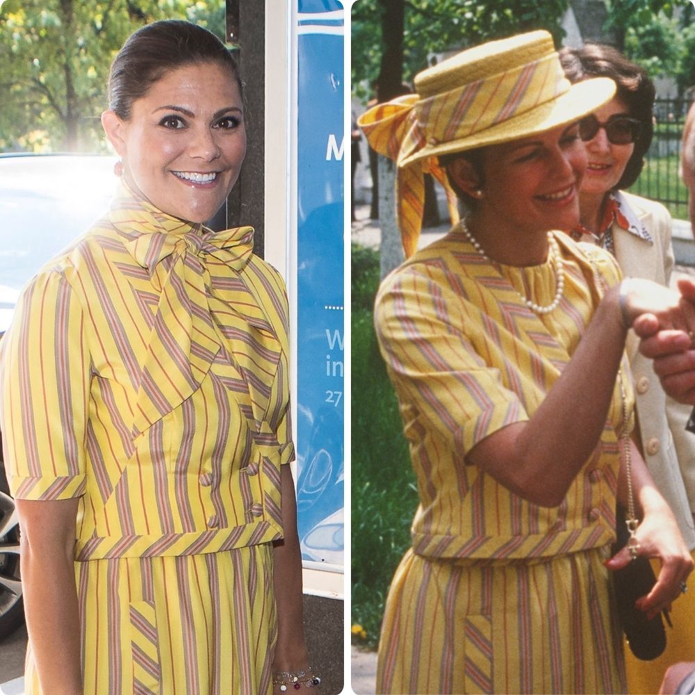 Crown Princess Victoria recycles Queen Silvia's sunny yellow outfit