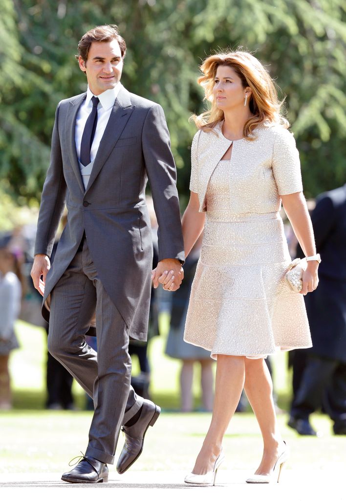 Roger Federer and wife Mirka at Pippa Middleton's wedding, 2017