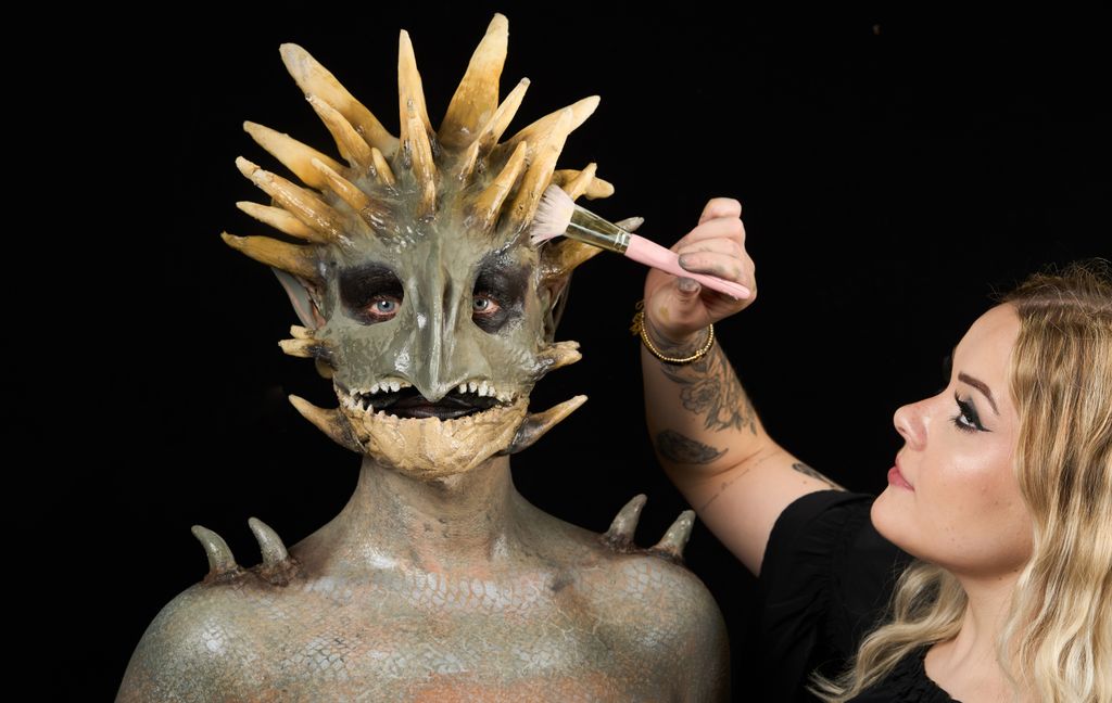 A person with a dragon makeover