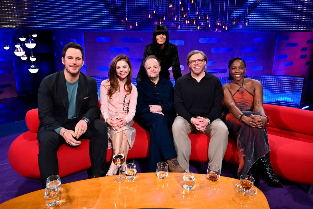 Claudia hosted The Graham Norton Show in February with guests including Chris Pratt, Saoirse-Monica Jackson, Toby Jones, Rob Beckett and Rachel Chinouriri