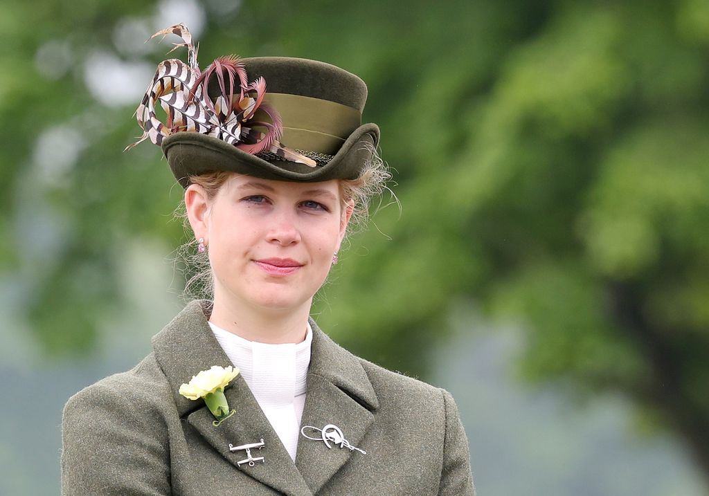 Lady Louise wearing hat and riding jacket
