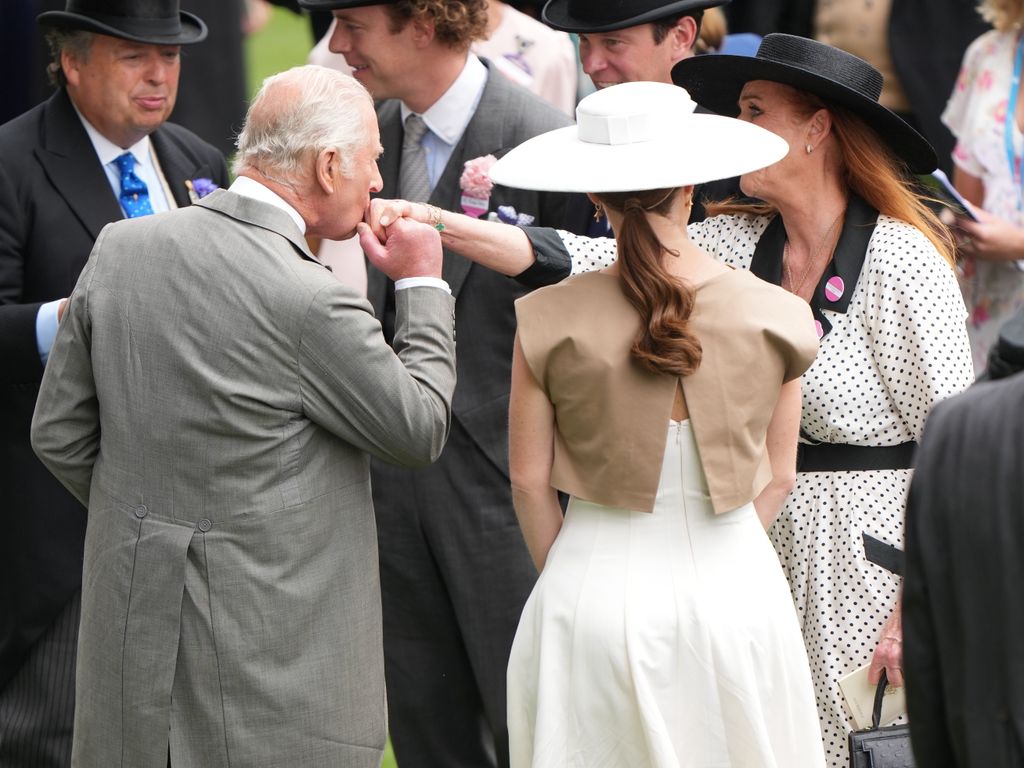 King Charles spotted kissing Sarah Ferguson’s hand at Royal Ascot