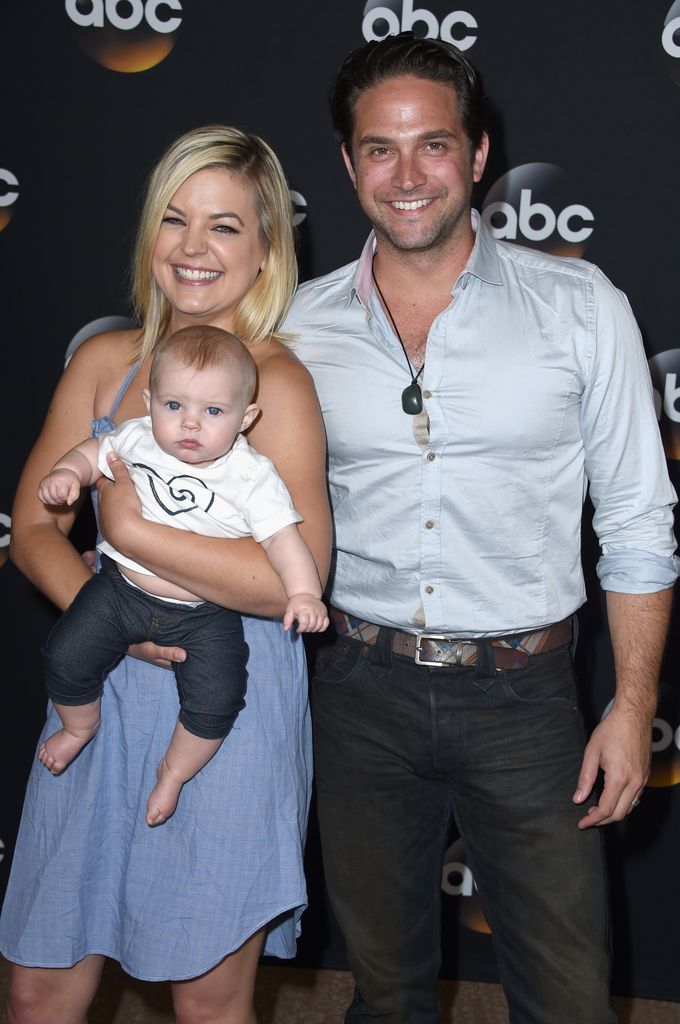 Kirsten Storms, Harper Rose and actor Brandon Barash attend the Disney/ABC Television Group 2014 Television Critics Association Summer Press Tour at The Beverly Hilton Hotel on July 15, 2014 in Beverly Hills, California