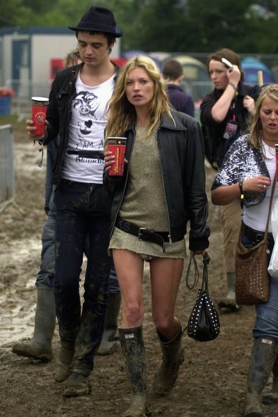Kate Moss and Pete Doherty at Glastonbury, 2005