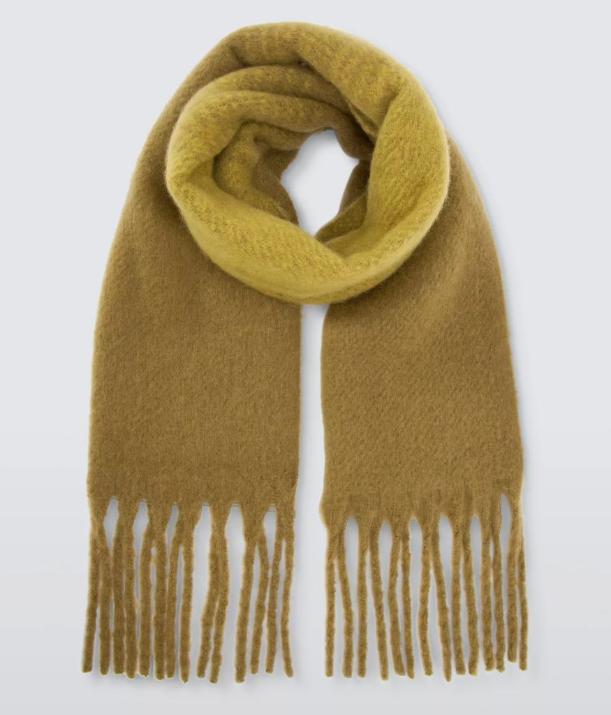 Keira's Olive Fluffy Ombre Scarf