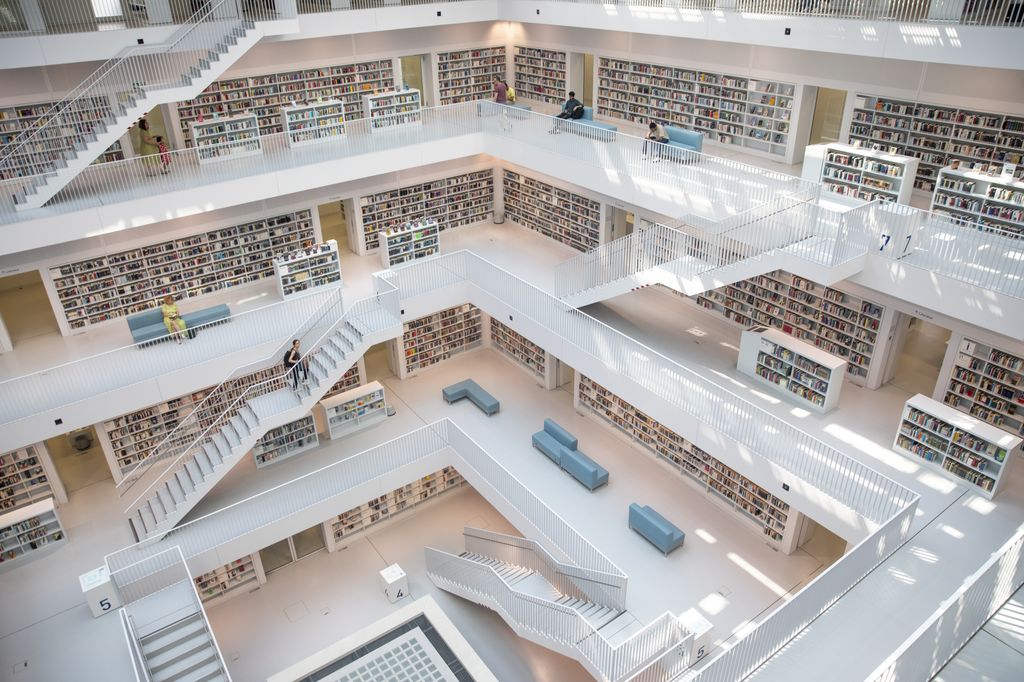 An interior view of Stuttgart City Library