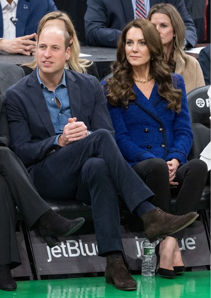 prince william and kate middelton watching celtics