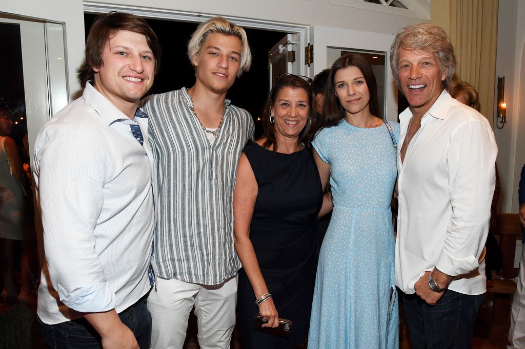 Jesse Bongiovi, Jacob Bongiovi, Dorothea Bon Jovi, Stephanie Bongiovi, and Jon Bon Jovi attend Apollo in the Hamptons 2019