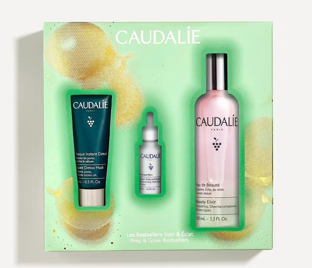 Caudalie Beauty Elixir Prep & Glow Bestsellers Trio