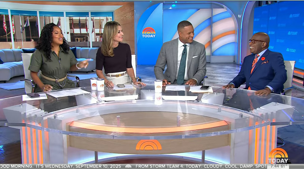 Sheinelle Jones, Savannah Guthrie, Craig Melvin and Al Roker on TODAY, September 10