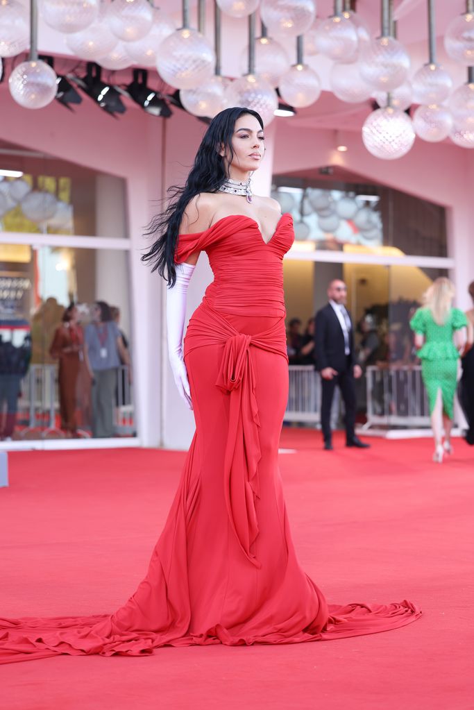 Georgina Rodriguez exudes sophistication in a lace dress and blazer at  Venice Film Festival