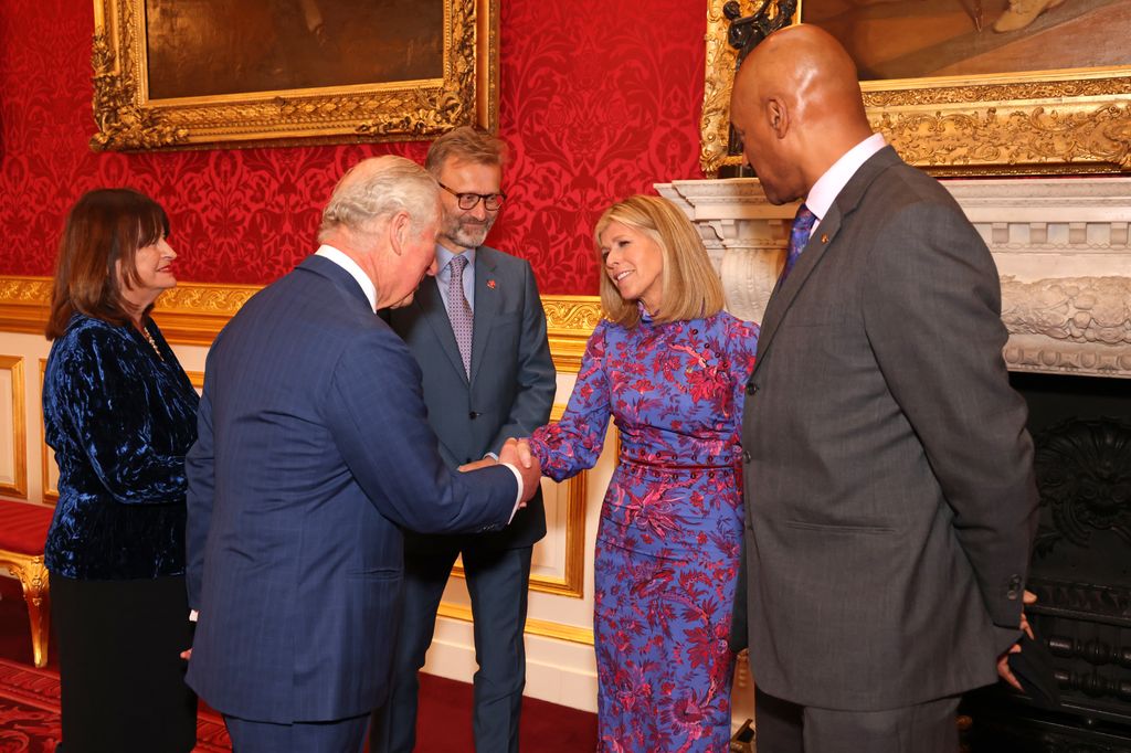 Kate Garraway greeting Prince Charles at Prince's Trust Awards 2021
