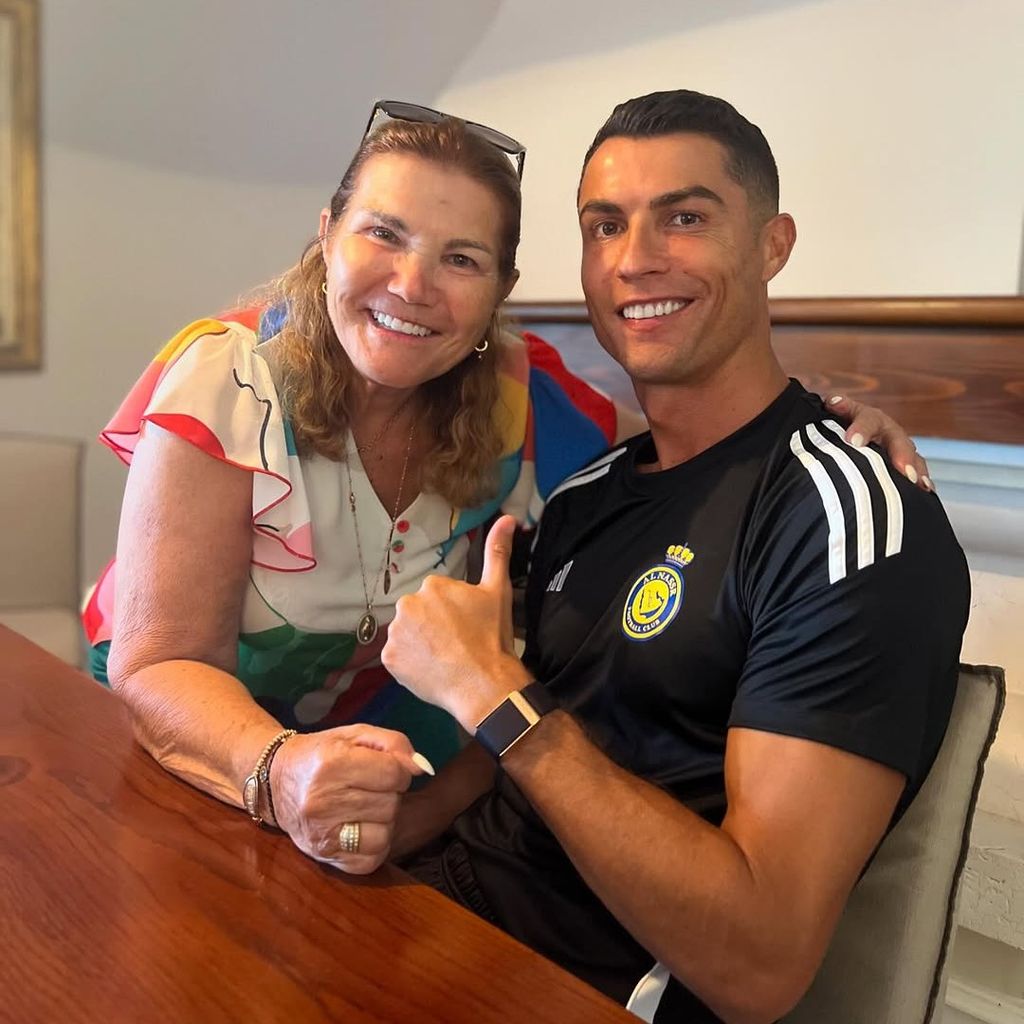 Ronaldo with his mother Maria 
