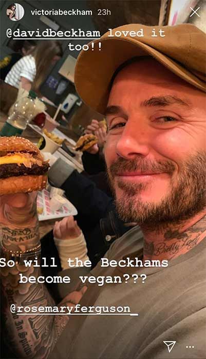David Beckham vegan burger