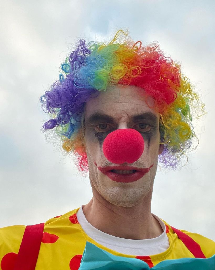 Andy Murray as a clown