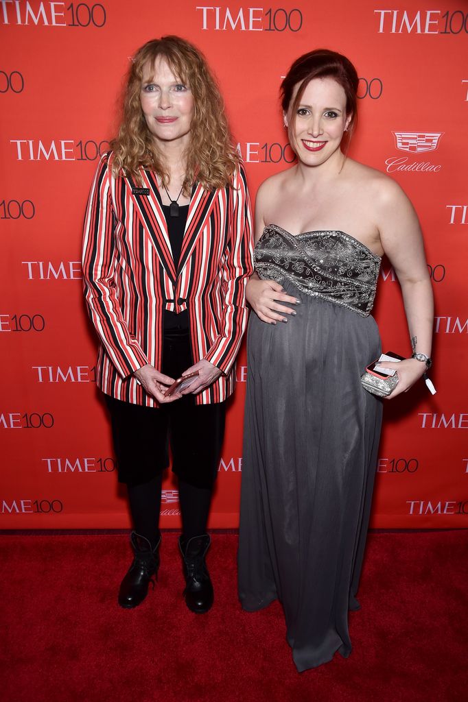 Mia Farrow (L) and Dylan Farrow attend 2016 Time 100 Gala, Time's Most Influential People In The World red carpet at Jazz At Lincoln Center at the Times Warner Center