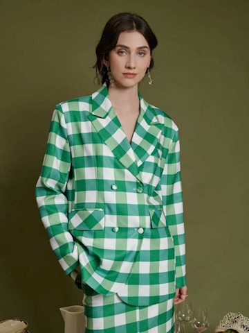 Ghospell Gingham Blazer