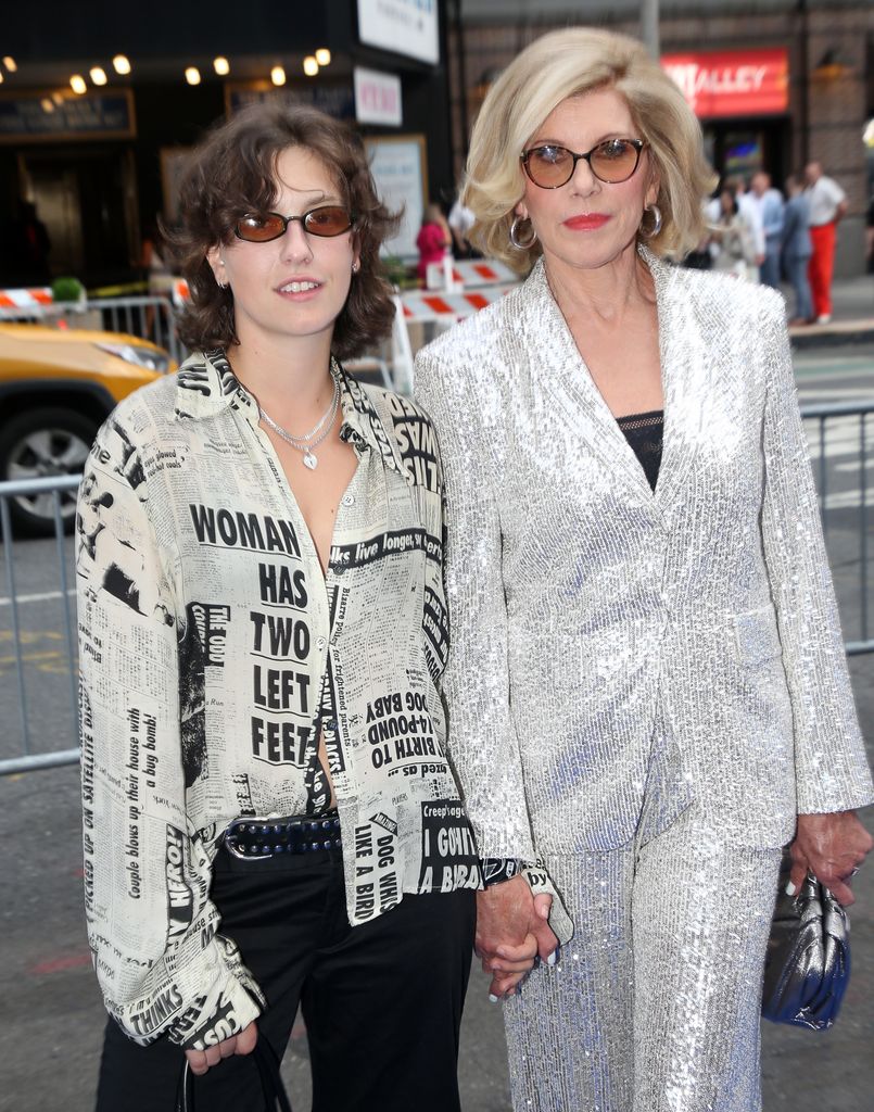 King Princess and Christine Baranski pose at the gala re-opening night of "Mamma Mia"