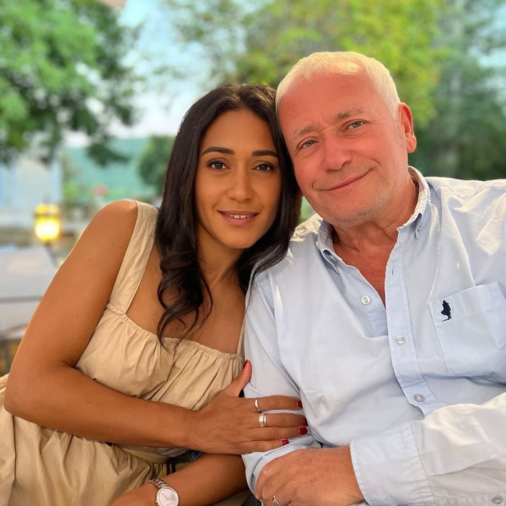 Josephine Jobert posed with her father