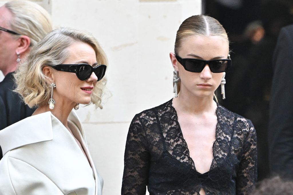 Naomi Watts and Kai Schreiber attend the Balenciaga Haute Couture Fall/Winter 2024-2025 show as part of Paris Fashion Week on June 26, 2024 in Paris, France