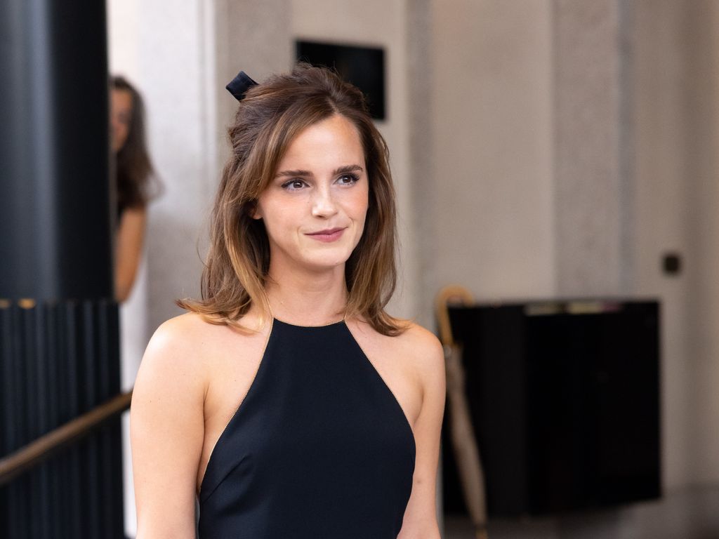 emma watson in black dress