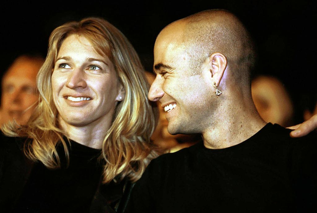 Andre and Steffi were pictured at a boxing match together shortly after they started dating in 1999
