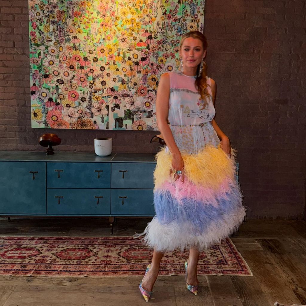 Blake lively in cool entryway