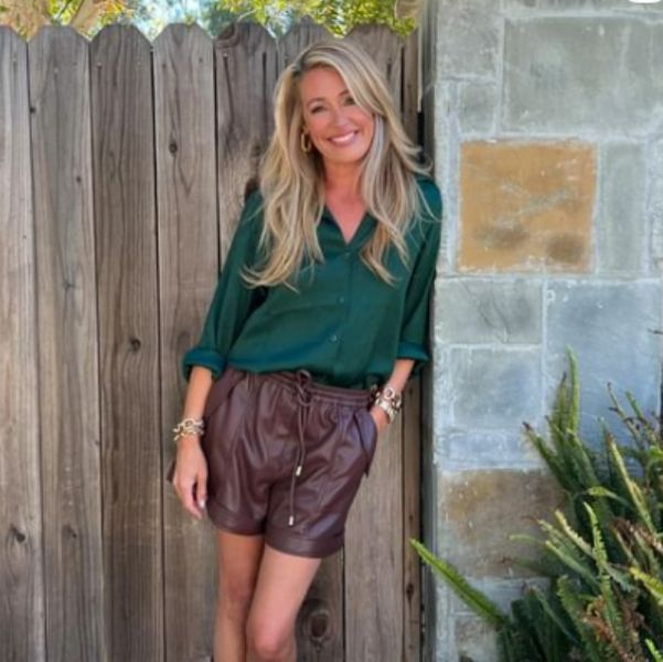 cat deeley leather shorts