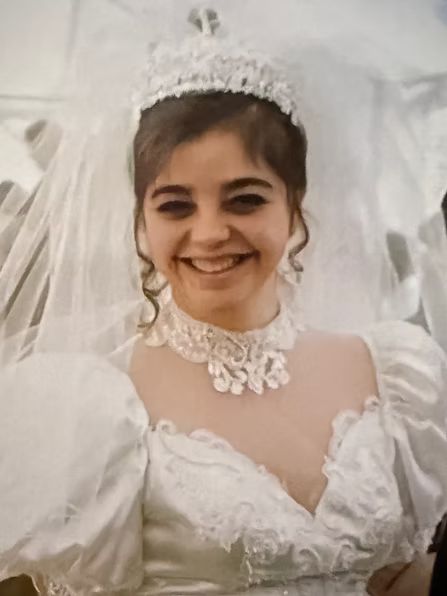 Ada Ziedler on her wedding day in 1987