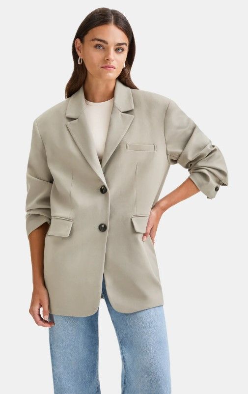 TALA Everyday Tailoring Multiway Oversized Blazer - Pistachio