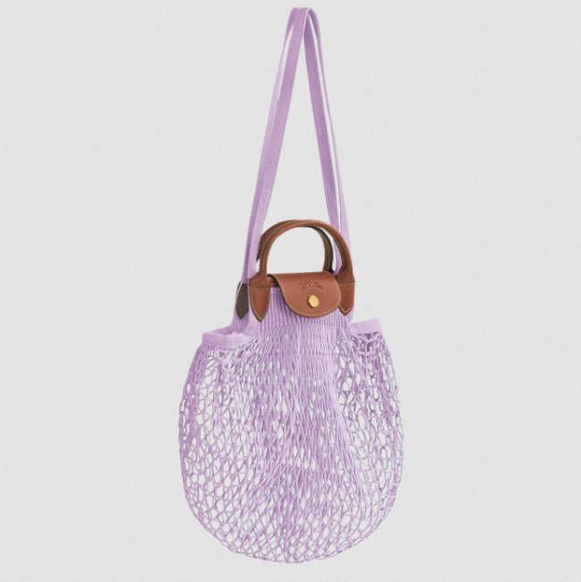 best straw bag for summer lilac purple longchamp