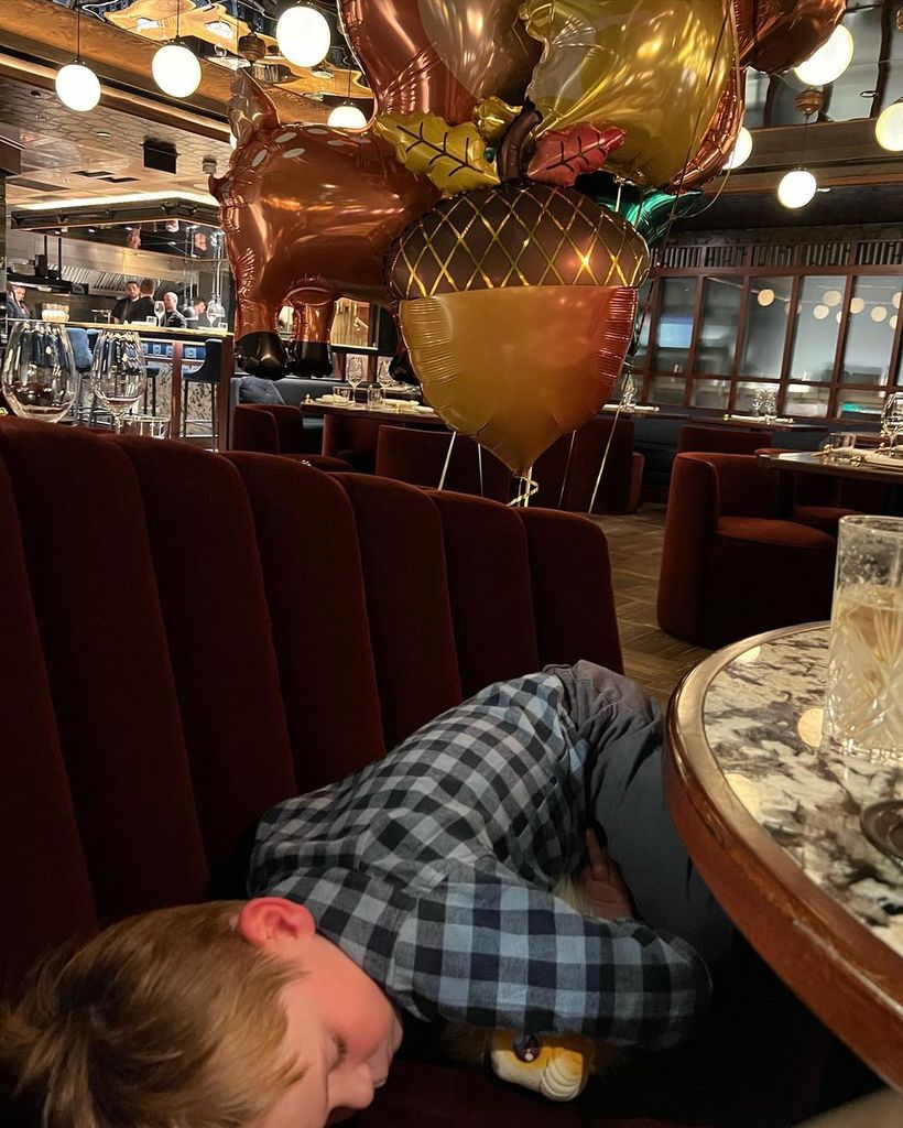 Tana has been delighting fans with family updates - like this sweet pic of son Oscar passed out as his 4th birthday dinner