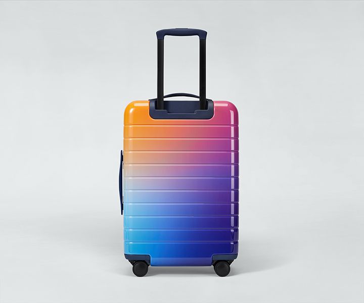 away suitcase gradient sunset
