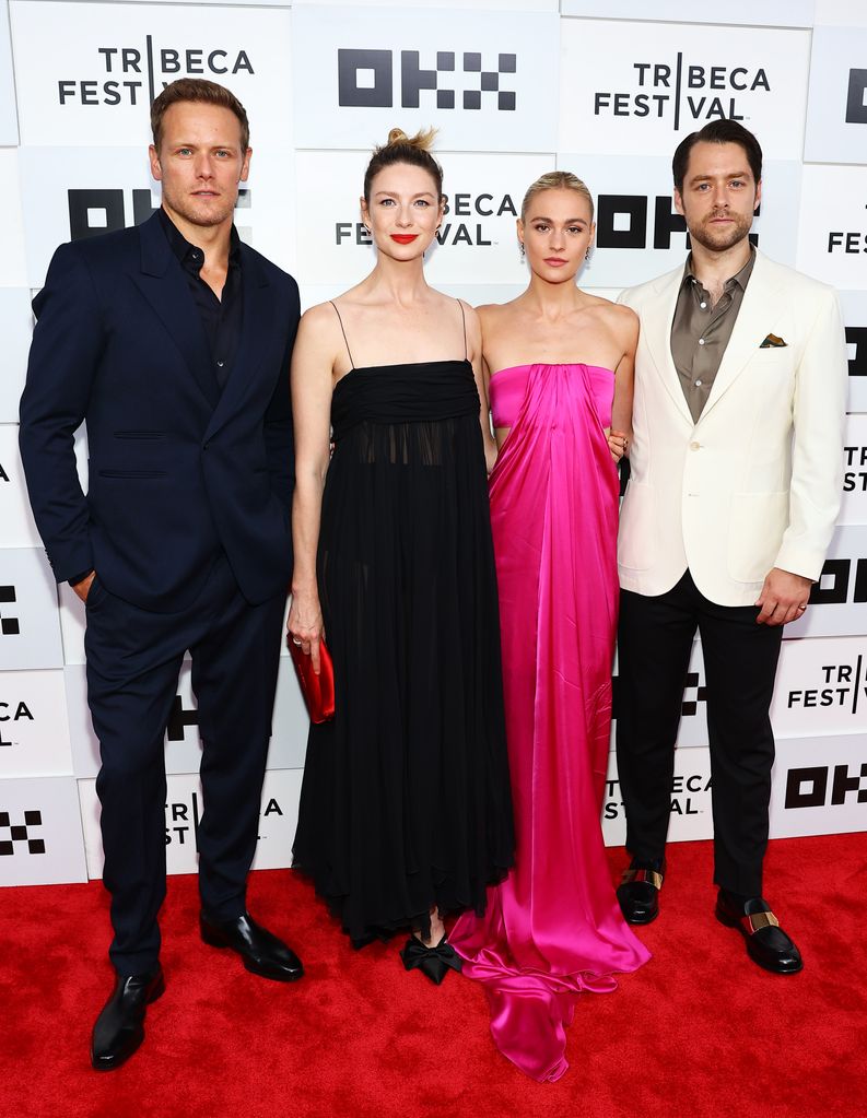 Sam Heughan, Caitriona Balfe, Sophie Skelton and Richard Rankin posed for photos at the Tribeca Film Festival