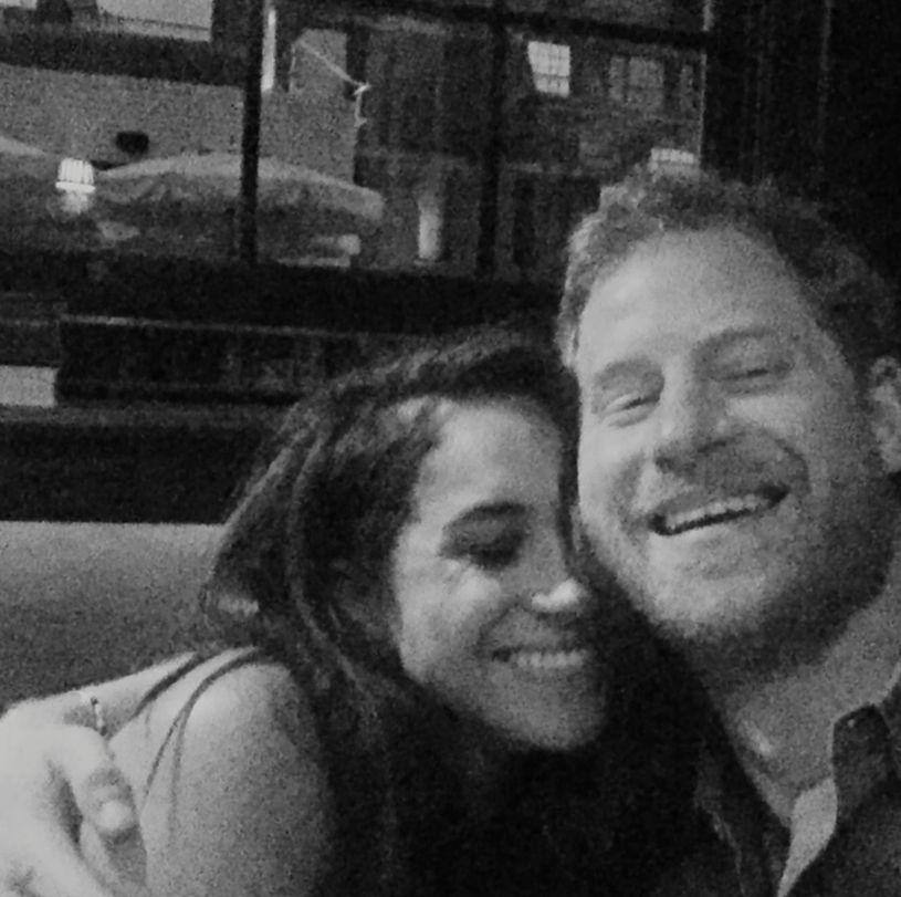 Meghan Markle cuddling Prince Harry on their first date