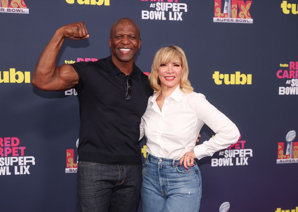 Terry Crews, Rebecca King-Crews at the Tubi Red Carpet during Super Bowl LIX at Caesars Superdome on February 09, 2025 in New Orleans, Louisiana.