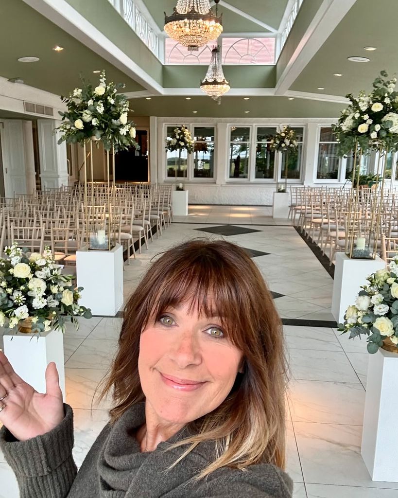 women standing in wedding hall