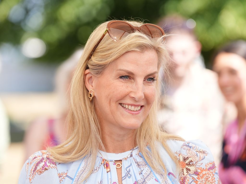 Sophie, the Duchess of Edinburgh at the Community Brain stand during a visit to the Hampton Court Garden Festival at Hampton Court Palace in East Molesey. 