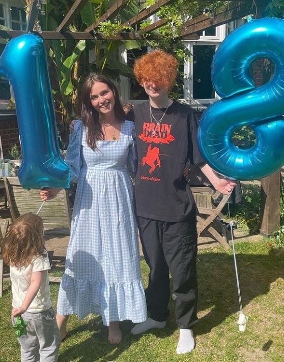 Sophie Ellis-Bextor with her son Sonny on his 18th birthday