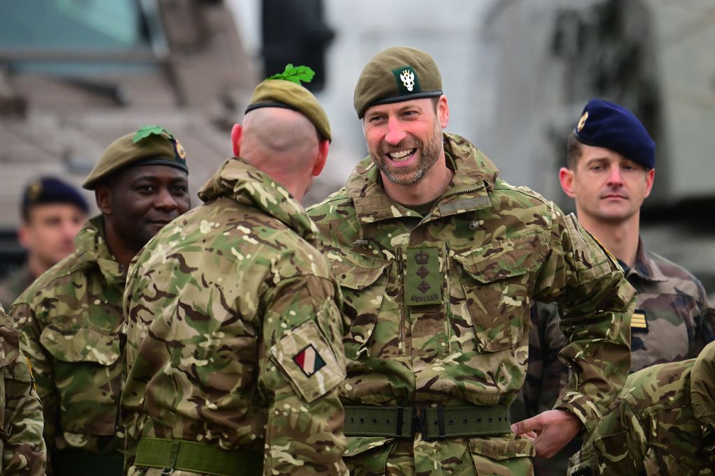 William took the time to speak with soldiers