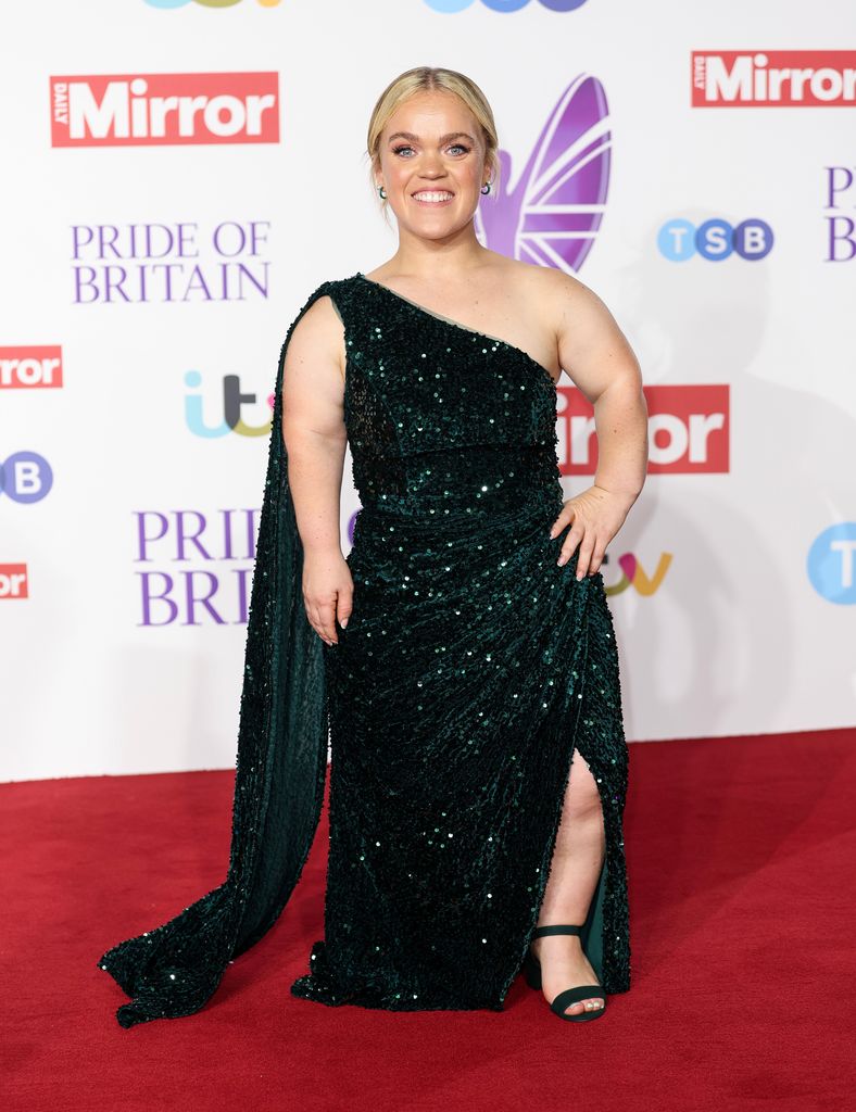 Ellie Simmonds arrives at the Pride Of Britain Awards 2023 at Grosvenor House on October 08, 2023 in London, England.